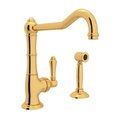 Rohl Cinquanta Single Hole Faucet In Italian Brass A3650/11LMWSIB-2